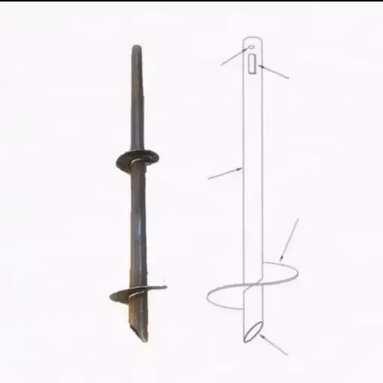 Highway Guardrail Installation Helical Driver Attachment Can Screwing Pilling Pulling Pile