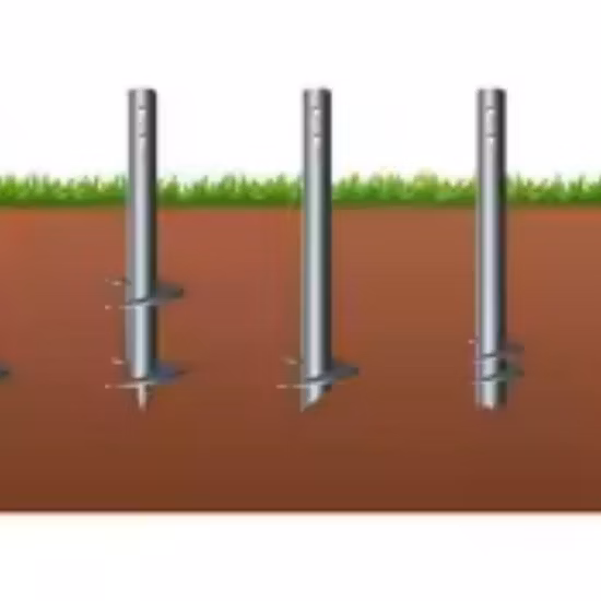 Highway Guardrail Installation Helical Driver Attachment Can Screwing Pilling Pulling Pile