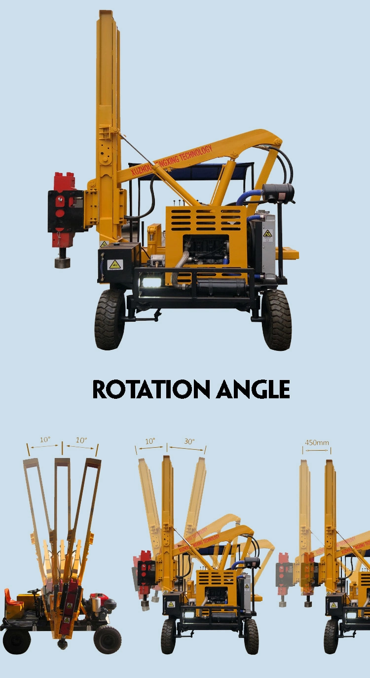 Guardrail Construction Helical Driver for U O Shape Pile Installation