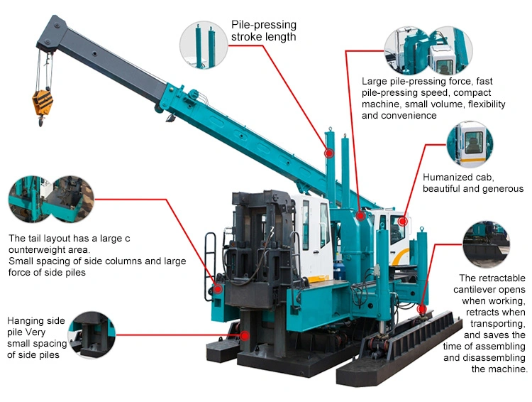 Sunward Zyj860bg Series Hydraulic Static Pile Driver Drilling Rig Machine