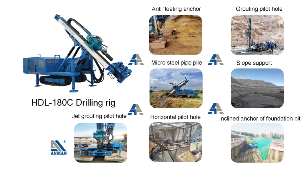 Hdl-180c Protection of Slope Support Multifunctional Drilling Rig